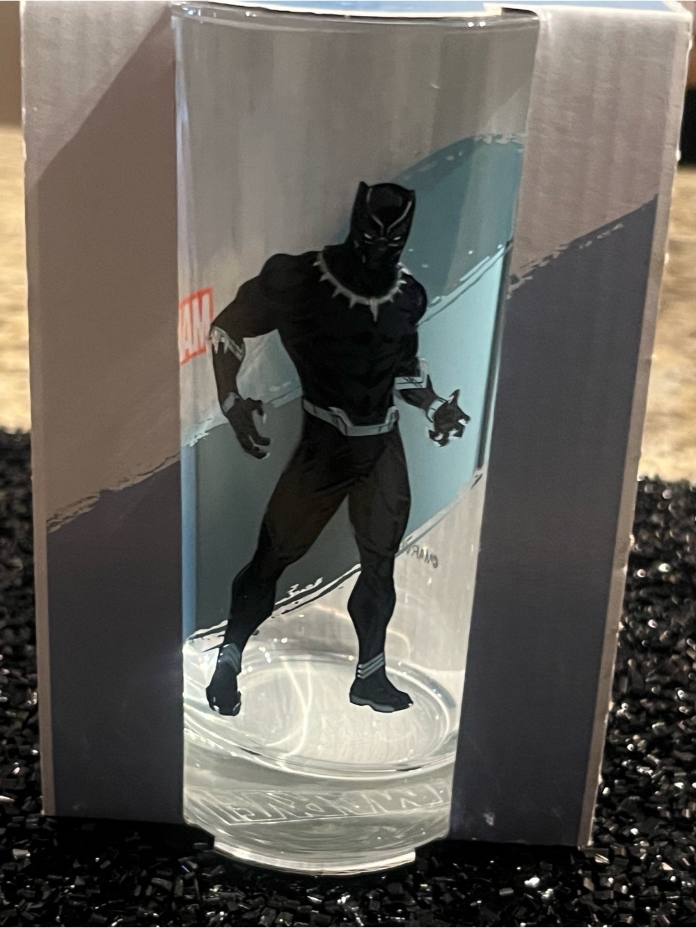 Marvel Comics Black Panther Drinking Glass NEW